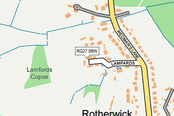 RG27 9BW map - OS OpenMap – Local (Ordnance Survey)