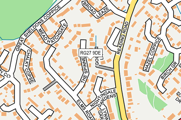 RG27 9DE map - OS OpenMap – Local (Ordnance Survey)