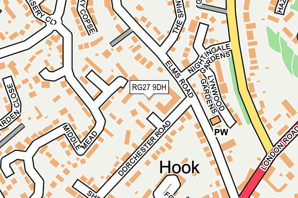 RG27 9DH map - OS OpenMap – Local (Ordnance Survey)