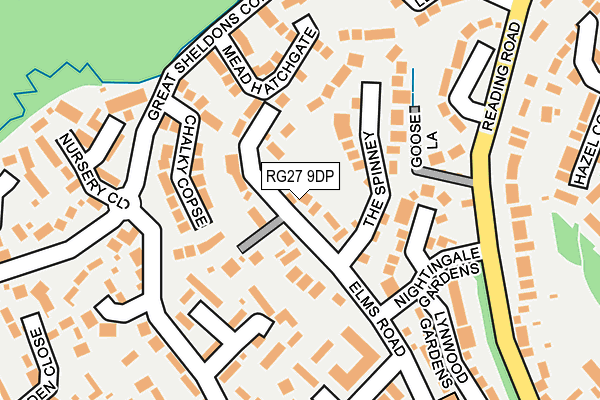 RG27 9DP map - OS OpenMap – Local (Ordnance Survey)