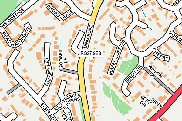 RG27 9EB map - OS OpenMap – Local (Ordnance Survey)