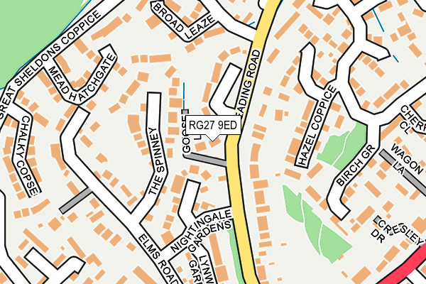 RG27 9ED map - OS OpenMap – Local (Ordnance Survey)