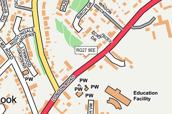 RG27 9EE map - OS OpenMap – Local (Ordnance Survey)