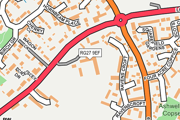 RG27 9EF map - OS OpenMap – Local (Ordnance Survey)