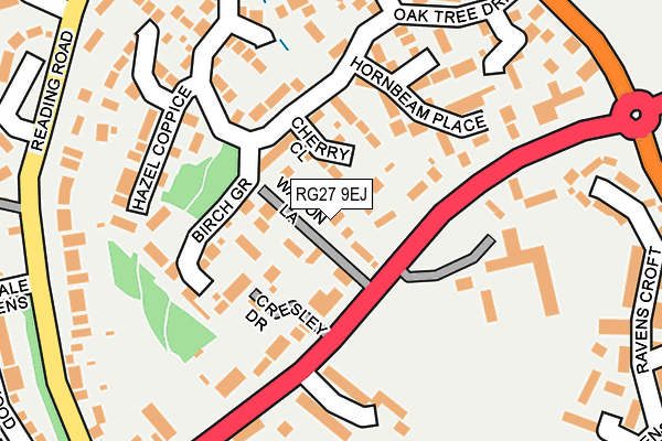 RG27 9EJ map - OS OpenMap – Local (Ordnance Survey)