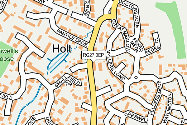 RG27 9EP map - OS OpenMap – Local (Ordnance Survey)