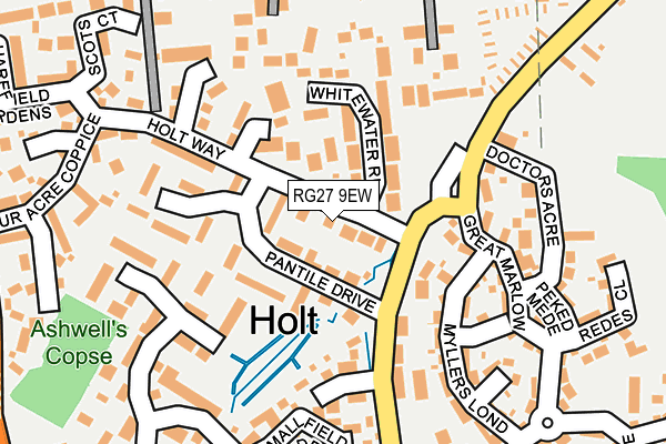 RG27 9EW map - OS OpenMap – Local (Ordnance Survey)