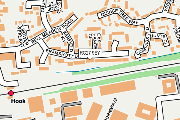 RG27 9EY map - OS OpenMap – Local (Ordnance Survey)