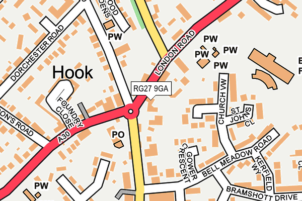 Map of HOOK DENTAL PRACTICE LIMITED at local scale