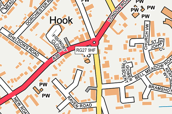 RG27 9HF map - OS OpenMap – Local (Ordnance Survey)
