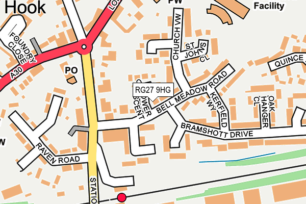 RG27 9HG map - OS OpenMap – Local (Ordnance Survey)