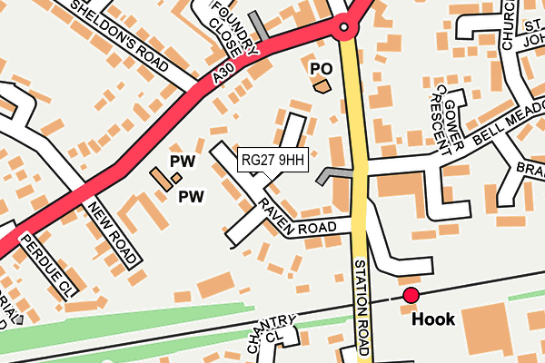 RG27 9HH map - OS OpenMap – Local (Ordnance Survey)