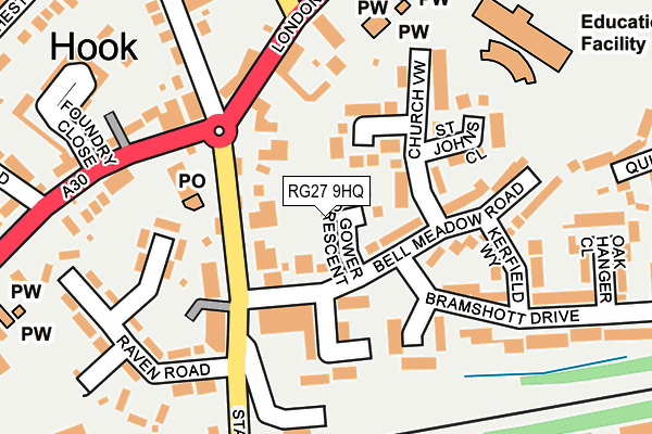 RG27 9HQ map - OS OpenMap – Local (Ordnance Survey)