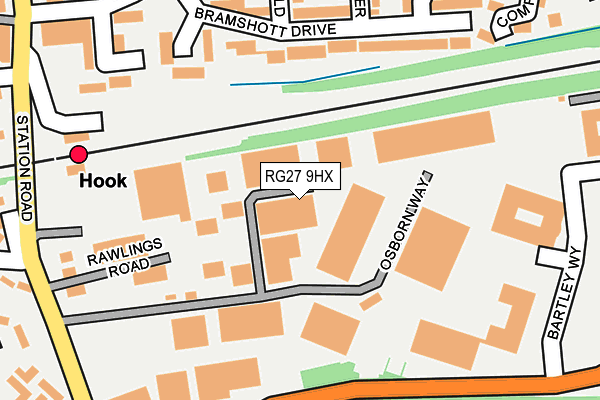 RG27 9HX map - OS OpenMap – Local (Ordnance Survey)