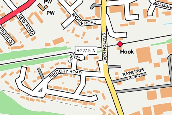 RG27 9JN map - OS OpenMap – Local (Ordnance Survey)