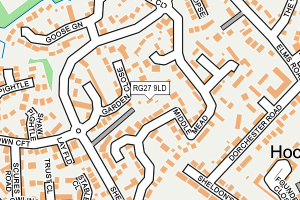 RG27 9LD map - OS OpenMap – Local (Ordnance Survey)