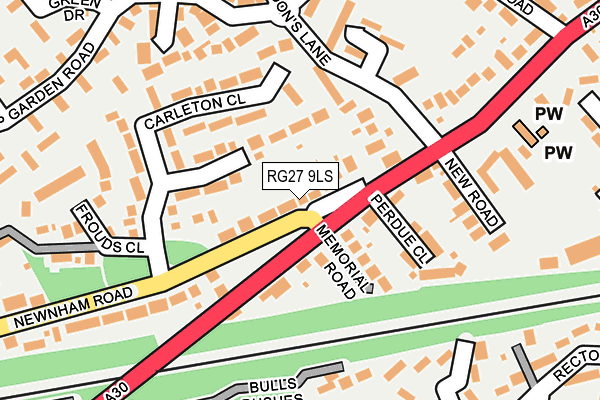 RG27 9LS map - OS OpenMap – Local (Ordnance Survey)