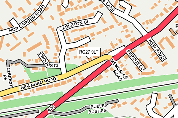 RG27 9LT map - OS OpenMap – Local (Ordnance Survey)