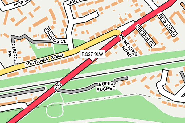 RG27 9LW map - OS OpenMap – Local (Ordnance Survey)