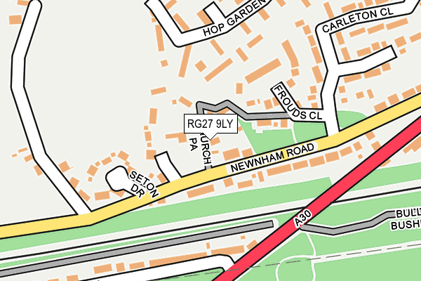 RG27 9LY map - OS OpenMap – Local (Ordnance Survey)