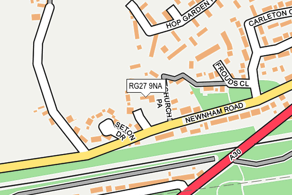 RG27 9NA map - OS OpenMap – Local (Ordnance Survey)