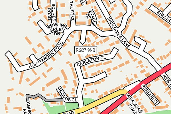 RG27 9NB map - OS OpenMap – Local (Ordnance Survey)