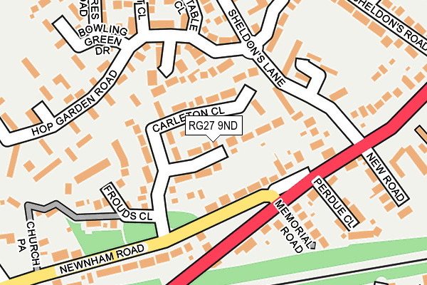 RG27 9ND map - OS OpenMap – Local (Ordnance Survey)