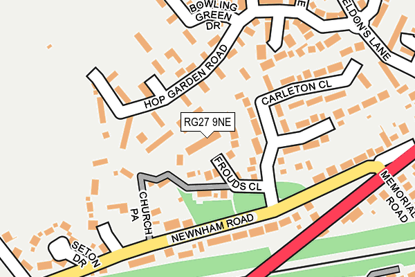 RG27 9NE map - OS OpenMap – Local (Ordnance Survey)