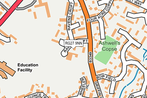 RG27 9NN map - OS OpenMap – Local (Ordnance Survey)