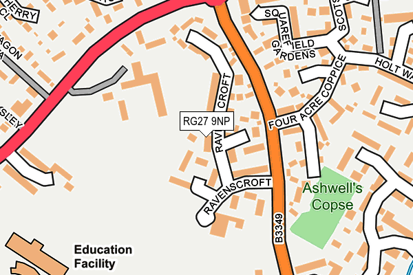 RG27 9NP map - OS OpenMap – Local (Ordnance Survey)