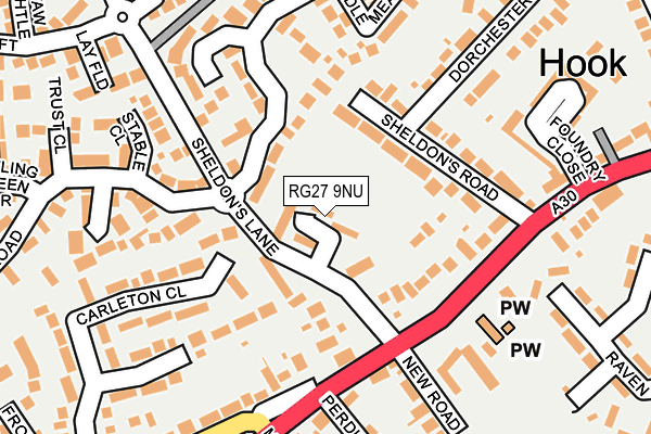 RG27 9NU map - OS OpenMap – Local (Ordnance Survey)