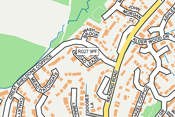 RG27 9PF map - OS OpenMap – Local (Ordnance Survey)