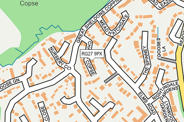RG27 9PX map - OS OpenMap – Local (Ordnance Survey)