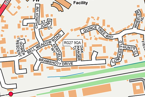 RG27 9QA map - OS OpenMap – Local (Ordnance Survey)