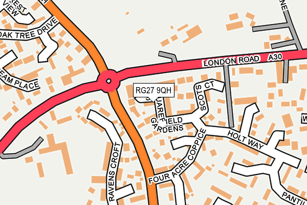 RG27 9QH map - OS OpenMap – Local (Ordnance Survey)