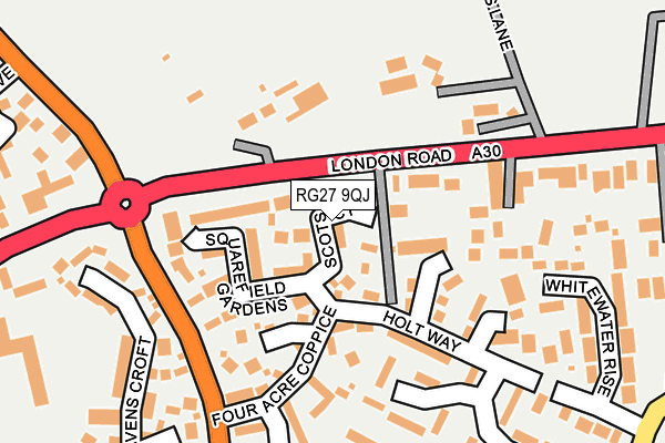 RG27 9QJ map - OS OpenMap – Local (Ordnance Survey)