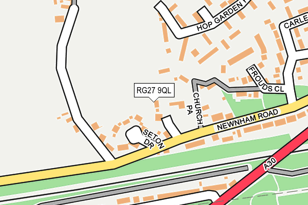 RG27 9QL map - OS OpenMap – Local (Ordnance Survey)