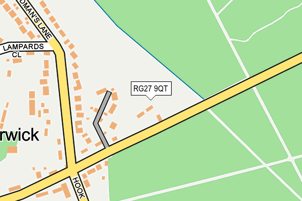 RG27 9QT map - OS OpenMap – Local (Ordnance Survey)