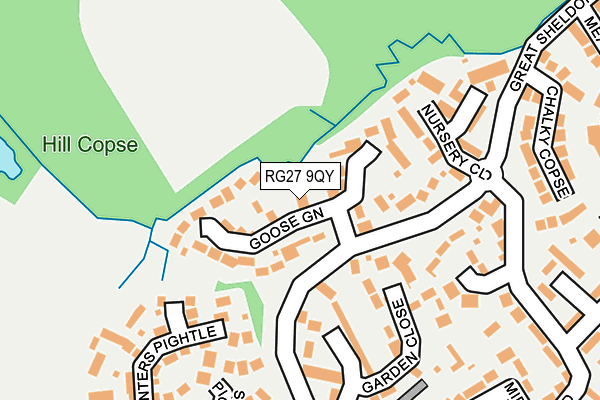 RG27 9QY map - OS OpenMap – Local (Ordnance Survey)