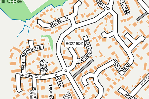 RG27 9QZ map - OS OpenMap – Local (Ordnance Survey)