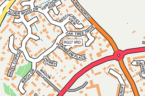 RG27 9RD map - OS OpenMap – Local (Ordnance Survey)