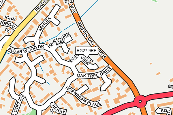 RG27 9RF map - OS OpenMap – Local (Ordnance Survey)