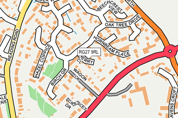 RG27 9RL map - OS OpenMap – Local (Ordnance Survey)
