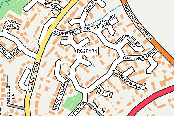 RG27 9RN map - OS OpenMap – Local (Ordnance Survey)