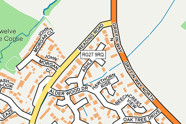 RG27 9RQ map - OS OpenMap – Local (Ordnance Survey)