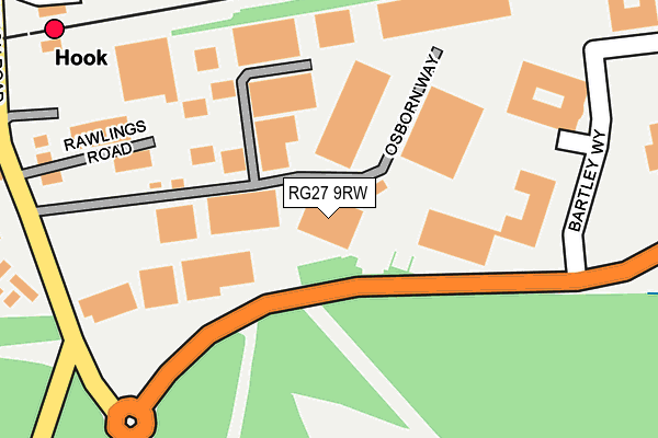 RG27 9RW map - OS OpenMap – Local (Ordnance Survey)
