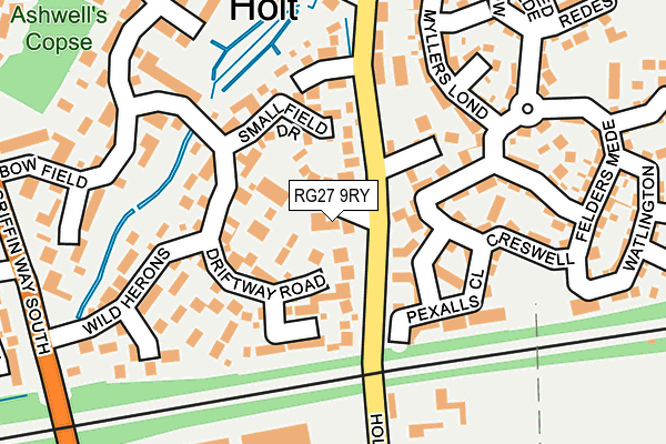 RG27 9RY map - OS OpenMap – Local (Ordnance Survey)