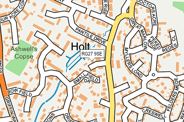 RG27 9SE map - OS OpenMap – Local (Ordnance Survey)