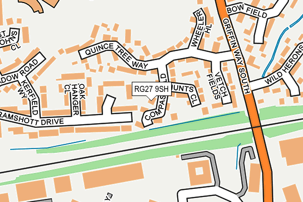 RG27 9SH map - OS OpenMap – Local (Ordnance Survey)