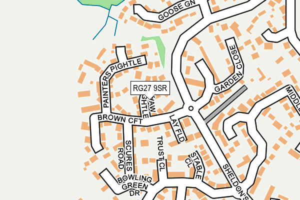 RG27 9SR map - OS OpenMap – Local (Ordnance Survey)